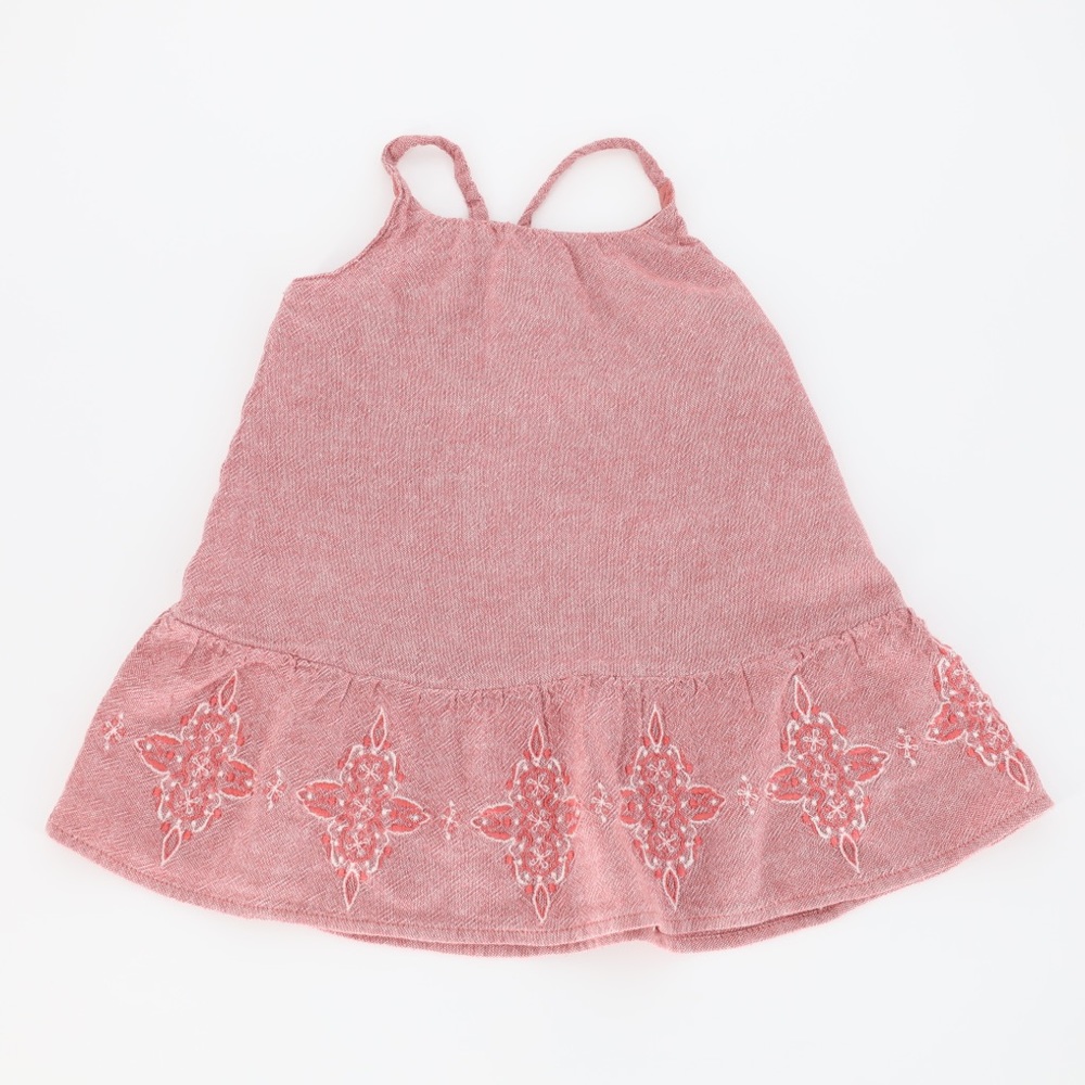 Old‎ Navy Linen Blend Embroidered Hem Swing Dress Size 6-12 Months